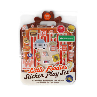 Packaging of Whataburger Little Foodies Sticker Play Set on a white background