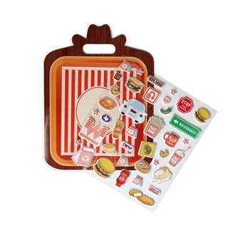 Sticker set with Whataburger designs on a white background