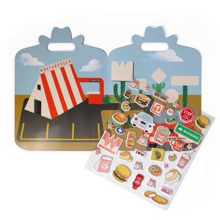 Sticker set with Whataburger designs on a white background