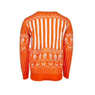 View back of 2024 Whataburger Christmas Sweater