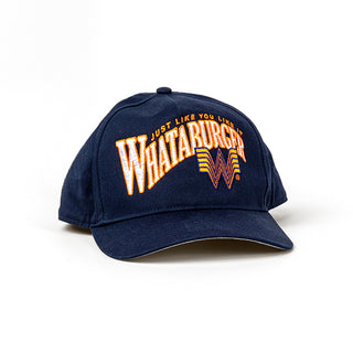 View front of navy wave hitch hat