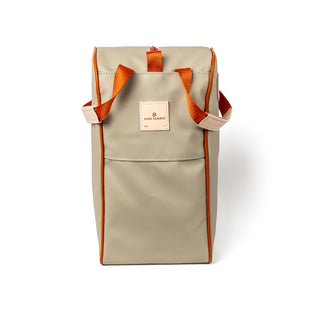 View back of Whataburger Jon Hart Orange/Tan Boot Bag