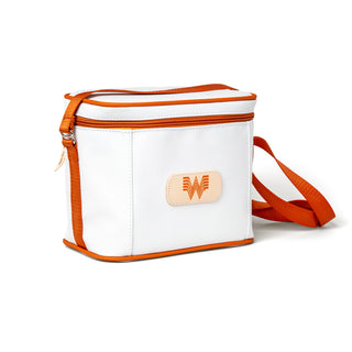 View side of Whataburger Jon Hart White/Orange Frio