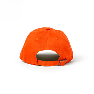 View back of orange clean up hat