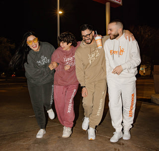 view models wearing the whataburger sauce suits