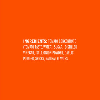 List of ingredients on an orange background