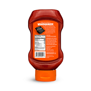 Squeeze bottle of Whataburger sauce on a white background
