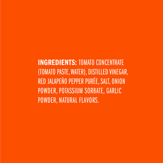List of ingredients on an orange background