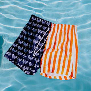 American Flag Swim Trunks Floating on Water