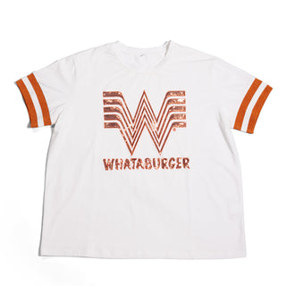 Brianna Cannon White Sequin Lockup Tee on white background