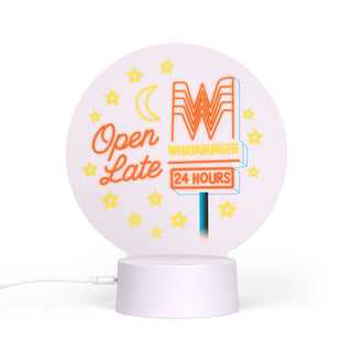 On-White Photo of Open Late Acrylic Sign