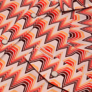 Fabric with zigzag pattern and Whataburger logo