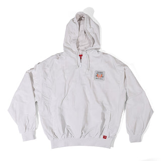 Sportiqe White Hooded Half Zip on white background