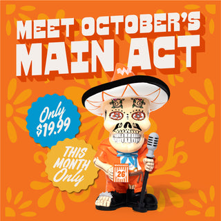 Meet October's Main Act: Microphone Sugar Skull Figurine Only $19.99 this Month!