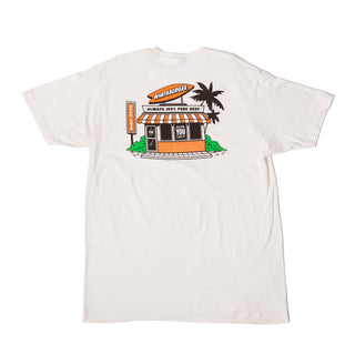 Burger Shack Tee on white background