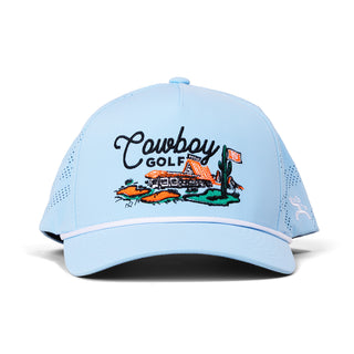 Hooey x Whataburger Blue Cowboy Golf Hat on White Background