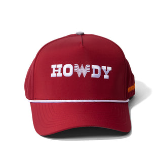 Maroon Howdy Staunch Collection Hat on white background