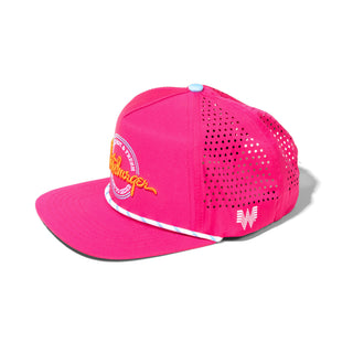 Pink Neon Sign Staunch Collection Hat angled on white background