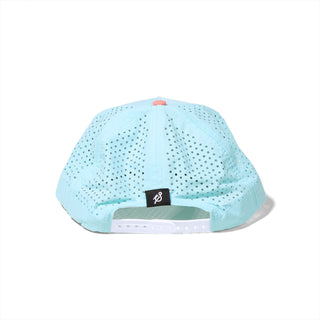 Back of Retro Aqua Staunch Collection Hat on white background