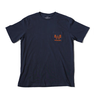 Vineyard Vines x Whataburger Navy Dog Tee on white background