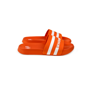 Side View Orange and White Striped Slides