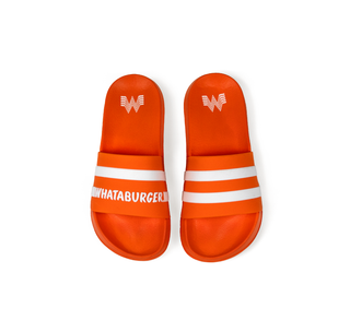 Top View Orange and White Striped Slides