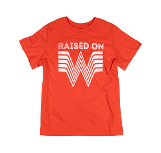 Front View: Orange Raised on Whataburger Toddler Tee