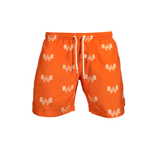 View Youth Orange Flying W Swim Trunks