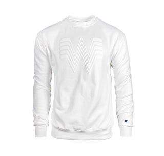 View Flying W Tone on Tone White Crewneck Sweatshirt